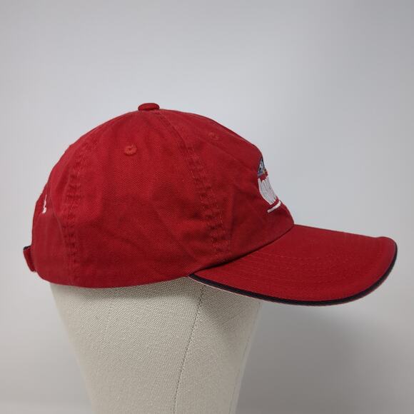 Horizon Strapback Hat Red One Size Embroidered Outdoor Port Authority - Picture 5 of 9